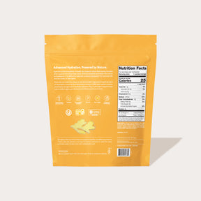 Back of Ginger turmeric mix pack with product details.
