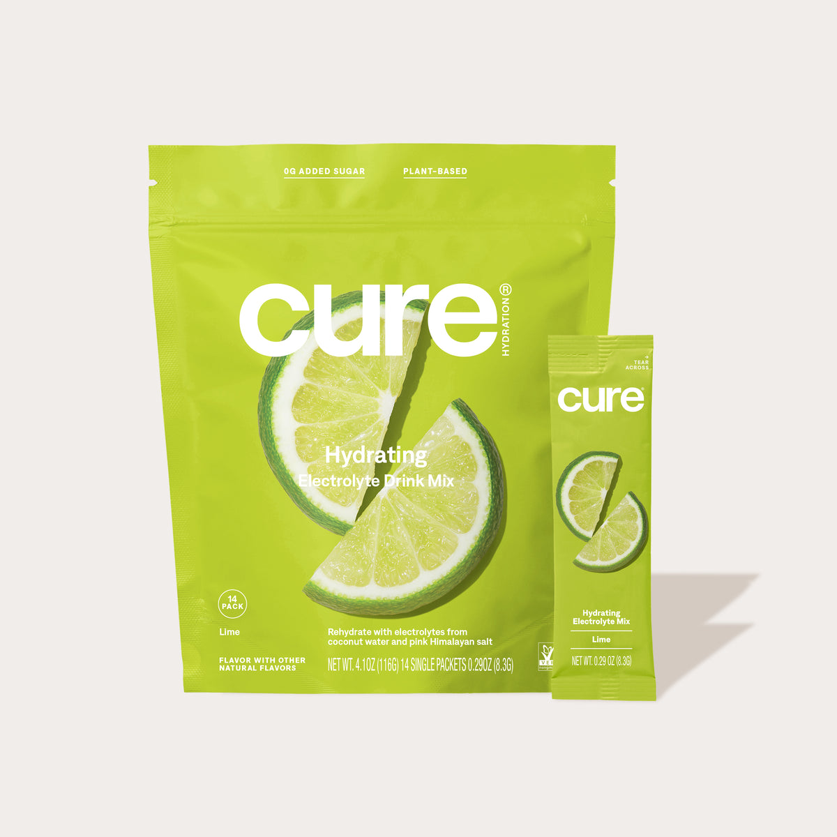 Lime electrolyte mix pouch and pack.